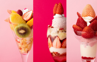 Three best fruit parfaits from Takano Fruit Parlor, Patisserie Asako Iwayanagi, and Fruits Parlor Goto
